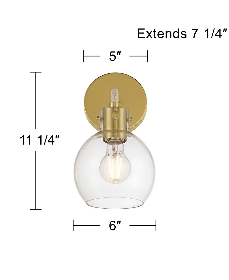 Possini Euro Design Possini Euro Wicander 11 1/4" High Antique Brass Wall Sconce Set of 2