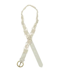 Patricia Nash Miramas Macrame Rope and Leather Belt