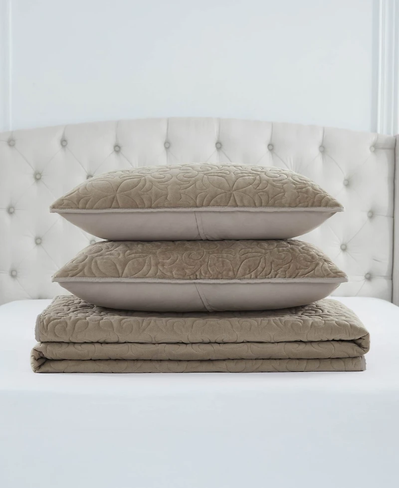 Bcbg Astor Velvet 3-Pc. Quilt Set