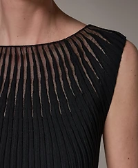 Donna Karan New York Petite Crewneck Sleeveless Sweater Top