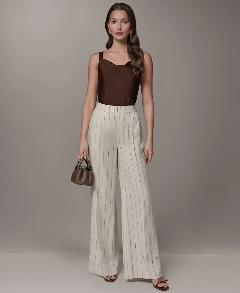 Donna Karan New York Petite High-Rise Wide-Leg Pants