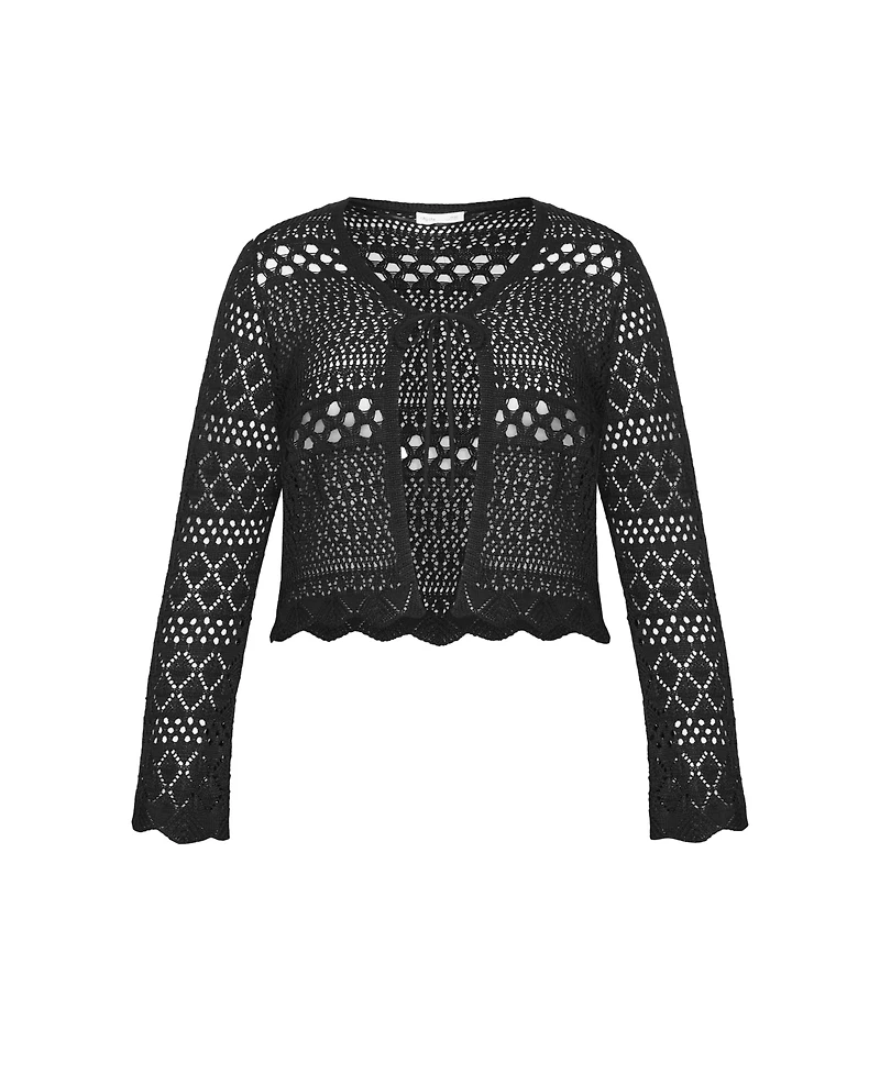 City Chic Women's Plus Crochet Love Top