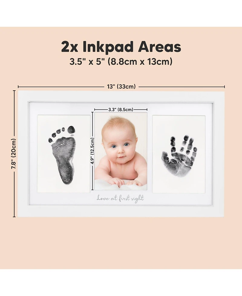 Inkless Baby Hand And Footprint Kit Frame, Mess Free Picture Frame for Newborn