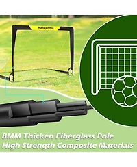 Happy Jump 7x5 Ft and 5x3.6 Ft Portable Soccer Goal for Youth Players Ages 6-14, Large-Frame Design Built for Long-Term Development, Easy Setup