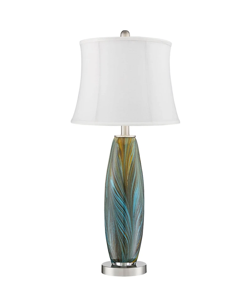 360 Lighting Azure Modern Table Lamps, Set of 2, 26 3/4" High with Drum Shades