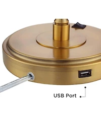 360 Lighting Wray Modern Adjustable Desk Lamps with Usb Port, Set of 2, 26 3/4" Tall