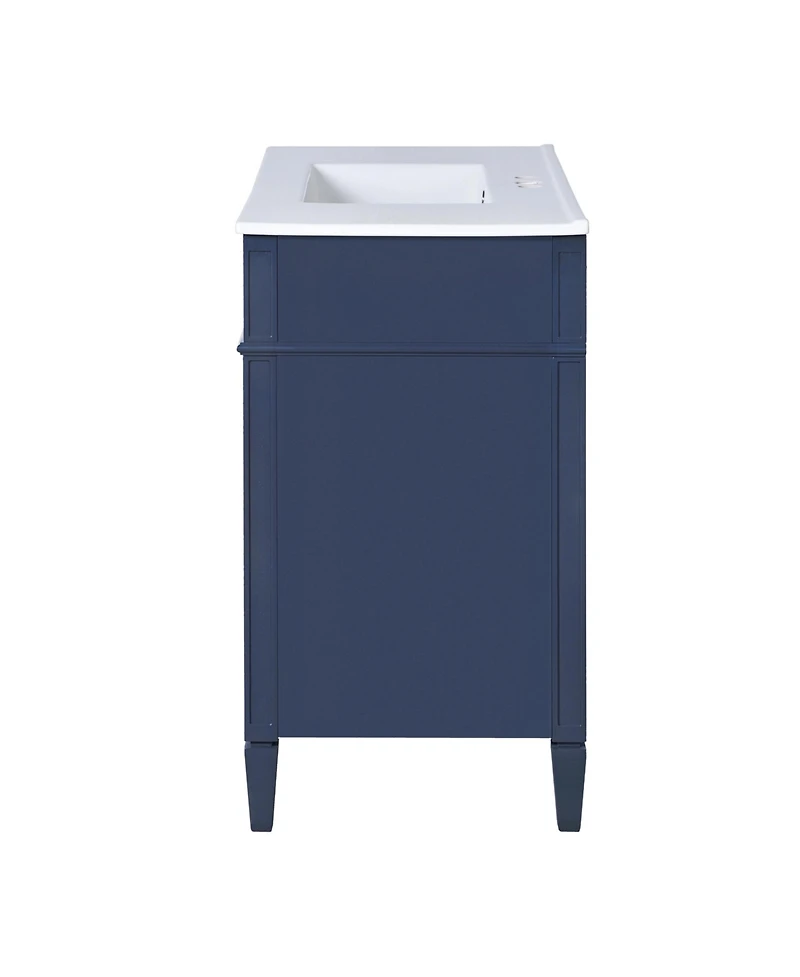 Casainc 36" Bathroom Vanity with Top Sink, Single Sink Bathroom Storage Cabinet with 2 Drawers and Tip-Out Drawer