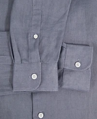 Reiss Men's Linen Cutaway Collar Regular Fit Shirt