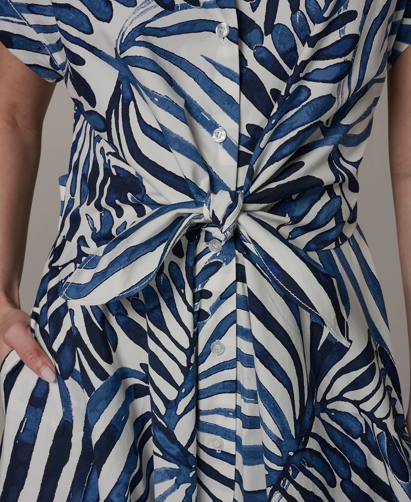 Donna Karan Weekend Women's Short-Sleeve Button-Front Shirt Dress