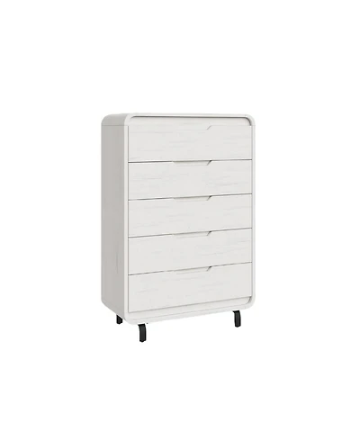 Gaomon Wood Dresser with 5 Drawers for Bedroom Storage