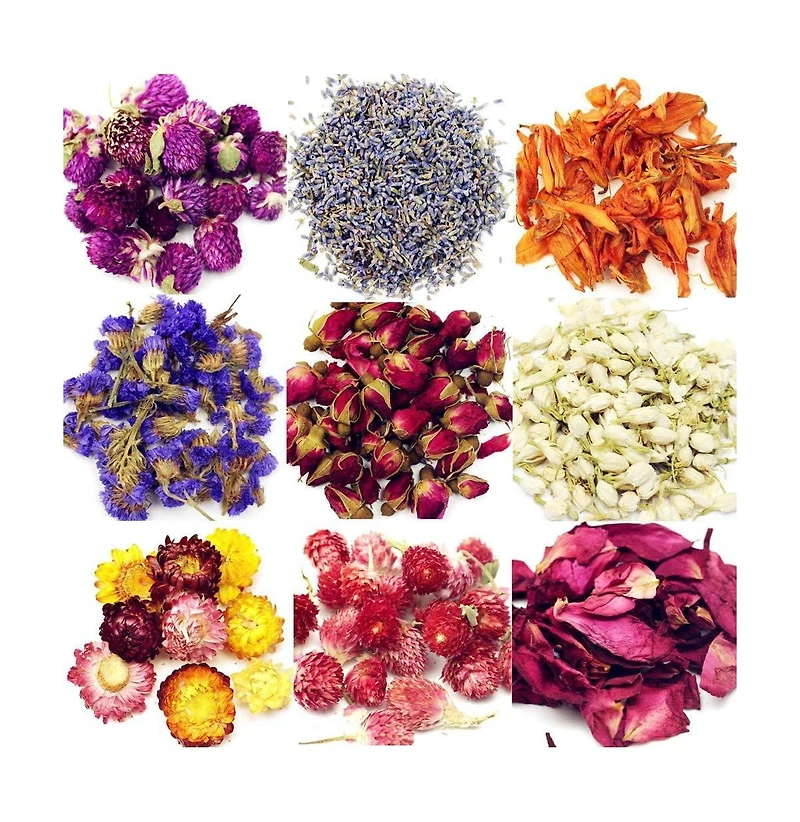 Gnuadz 9 bags Dried Flowers Set for Candle Making Soap Diy