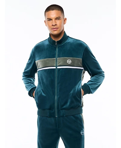 Sergio Tacchini Men's Forato Velour Track Jacket