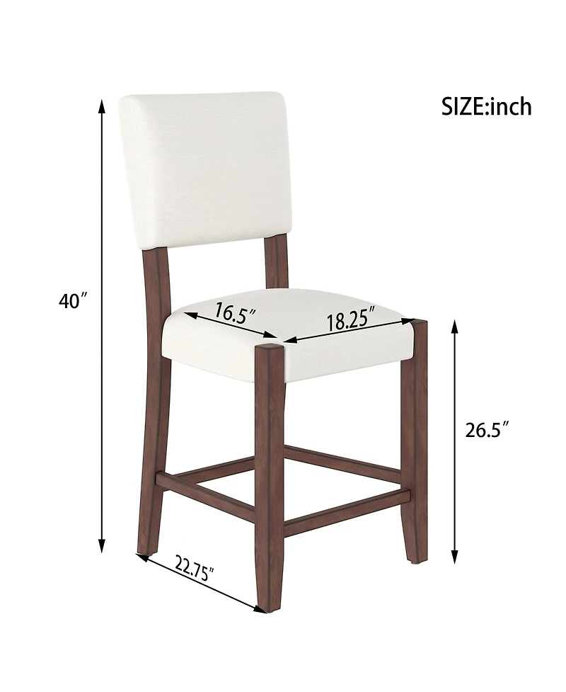 Rainsken Mid Century Modern Bar Stools Set of 2