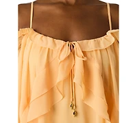 Steve Madden Women's Ruffled Square Neck Dress