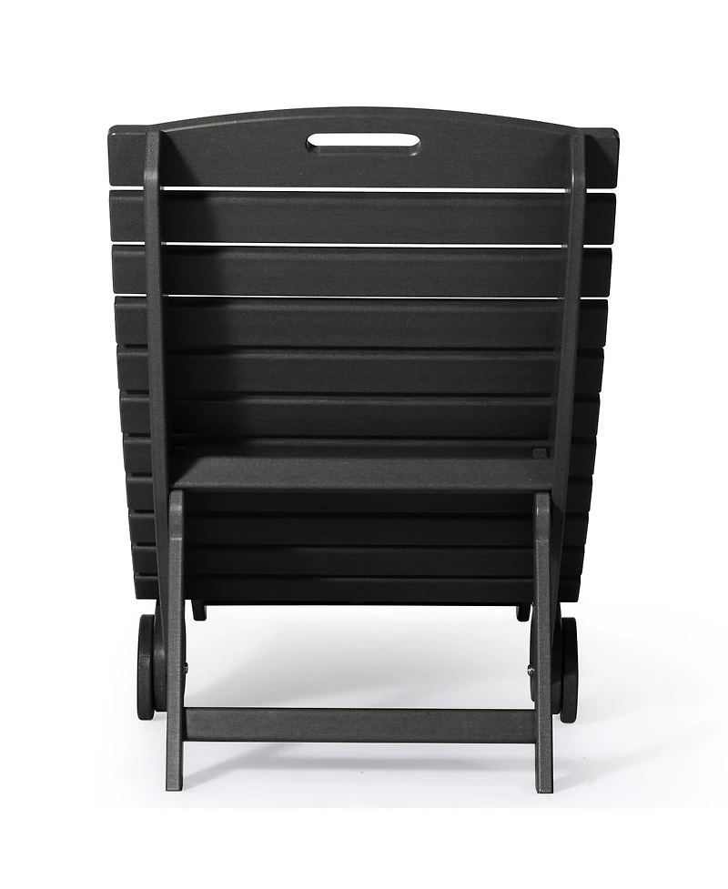 WestinTrends Outdoor Hdpe In-Pool Patio Chaise Lounge Chair With Wheels