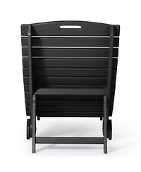 WestinTrends Outdoor Hdpe In-Pool Patio Chaise Lounge Chair With Wheels