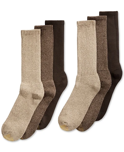 Gold Toe Men's 6-Pack Casual Harrington Socks