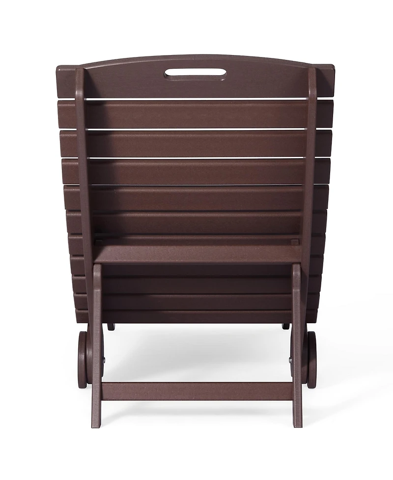 WestinTrends Outdoor Hdpe In-Pool Patio Chaise Lounge Chair With Wheels