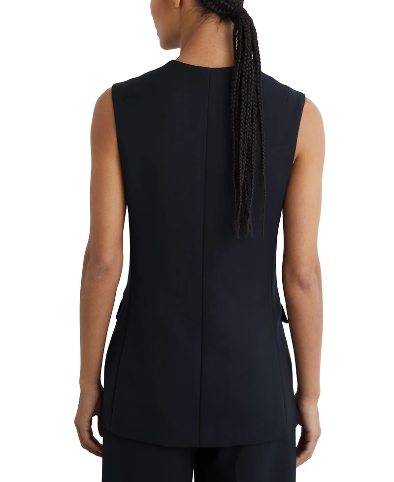 Reiss Women's Button-Through Longline Waistcoat