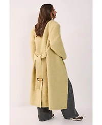 Nasty Gal Women's Double Breasted Brushed Herringbone Coat