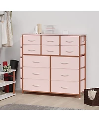 gaomon Dresser for Bedroom with 12 Drawer, Dressers and Chests of Drawers for Hallway, Storage Organizer Unit with Fabric, Sturdy Metal Frame.
