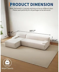 gaomon Modular Cloud Sofa Sectional, Sectional Couch with Deep Seat