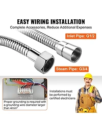 Sugift 10.5 kW Steam Shower Generator with Custom Heating and 24h Timer for Home Use