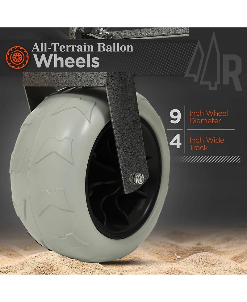 Mondawe 500lbs Beach Utility Carts w/ Cooler Bag & Liner Set