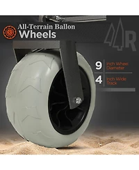 Mondawe 500lbs Beach Utility Carts w/ Cooler Bag & Liner Set