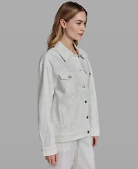 Karl Lagerfeld Paris Women's Long-Sleeve Collared Jacket