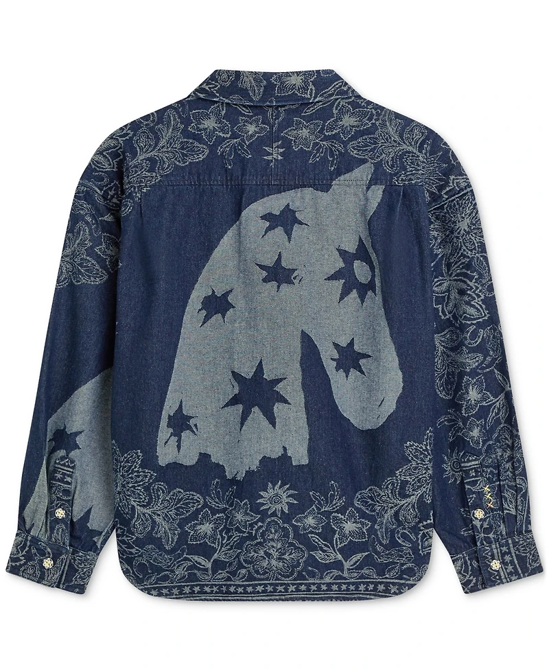 Scotch & Soda Men's Long-Sleeve Jacquard Overshirt