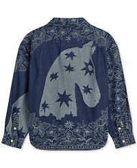 Scotch & Soda Men's Long-Sleeve Jacquard Overshirt