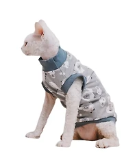 Aronkl Hairless Cat Cotton T-shirts Sleeveless Round Collar Pet Clothes for Sphynx Devon Rex Small Dogs