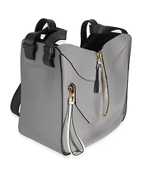 Pre-Owned Loewe Grey Black Calfskin Medium Hammock Shoulder Bag