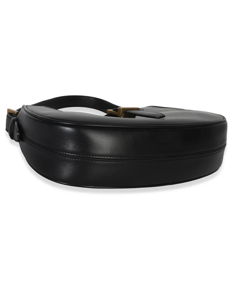 Pre-Owned Saint Laurent Black Smooth Calfskin Le Fermoir Hobo