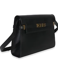 Pre-Owned Saint Laurent Black Calfskin Medium Manhattan Shoulder Bag