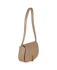Pre-Owned Saint Laurent Beige Box Calfskin Mini Voltaire Shoulder Bag