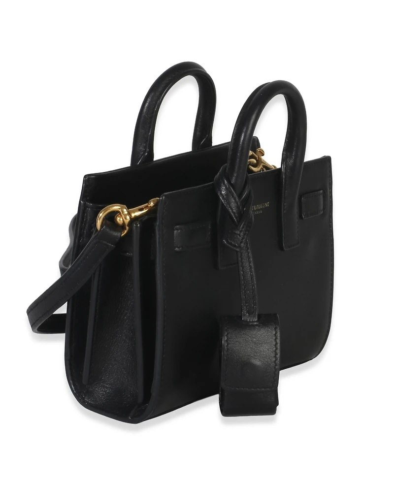 Pre-Owned Saint Laurent Black Smooth Calfskin Toy Sac Du Jour