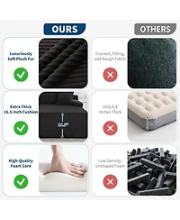 gaomon Oversized Chaise Lounge Chair 79 69" Indoor Double Cloud Boneless Couch with 4 Pillows Armrests Deep Seat No Assembly Required Comfy Corduroy