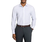 ConStruct Men's Diamond Print Performance Stretch Dress Shirt