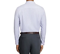 ConStruct Men's Triangle Print Spread Collar Dress Shirt