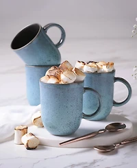 Porto Brasil Stoneware Coup Mugs, Set of 4