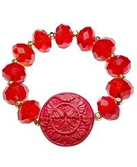 Michael Gabriel Designs Red Crystal Orient Two Stack Bracelets