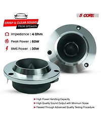 5 Core 6.5" Mid-Range Replacement 2Pc Pro Audio Pa Dj Car Speaker 360W 8 Ohms 60W Super Tweeters