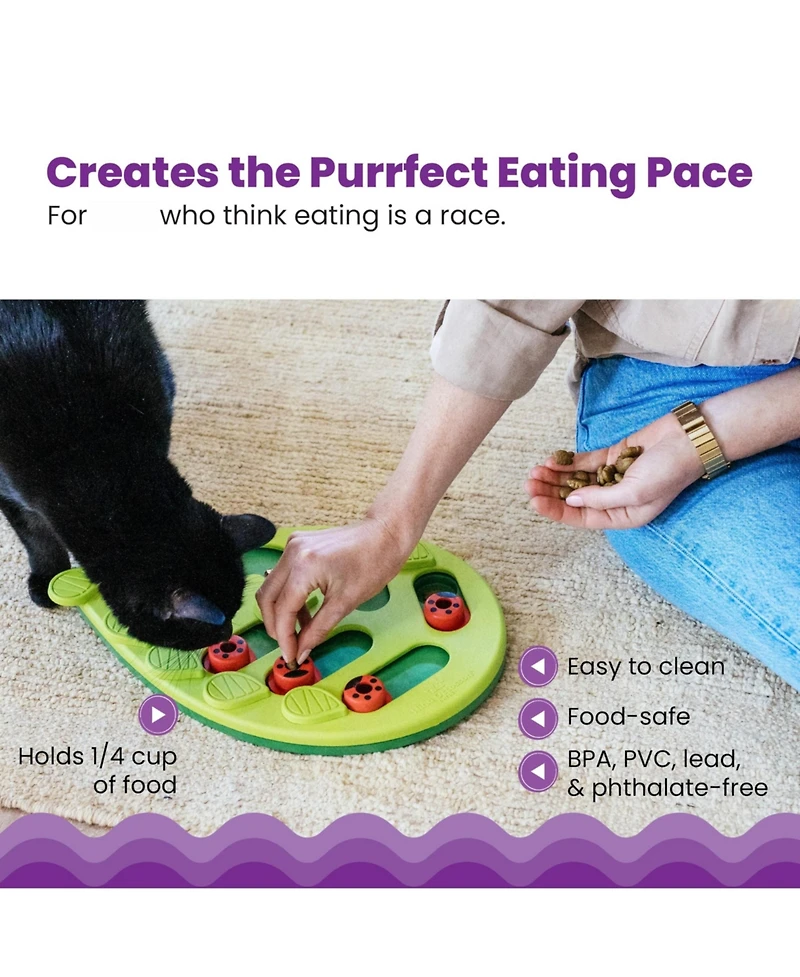 Aronkl Interactive Cat Puzzle Feeder Slow Eating Durable Easy Clean Enrichment Toy for Indoor Cats