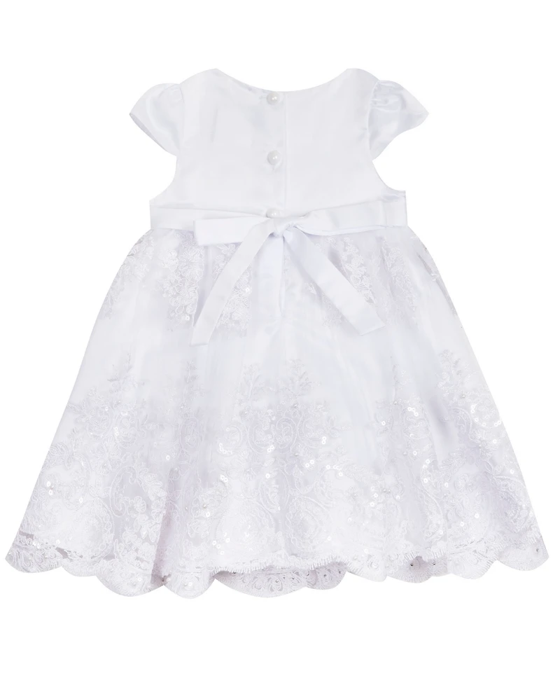 Rare Editions Baby Girls' Cap Sleeve Dress with Headband