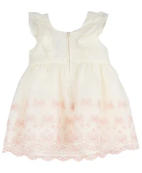 Rare Editions Baby Girls' Bow Embroidered Dress with Diaper