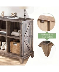 Yigii 8 Cube Storage Organizer - Farmhouse Modern Design for Home Office,Easy Assembly