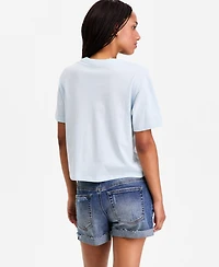 Rebellious One Juniors' Hollywood Wings Graphic Crop Tee