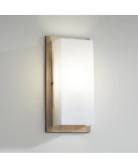 360 Lighting Lucero High Ash Wood Finish Modern Panel Wall Sconce